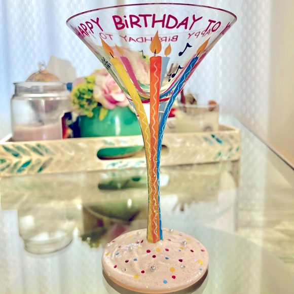 Happy Birthday Martini Glass - Picture 1 of 4